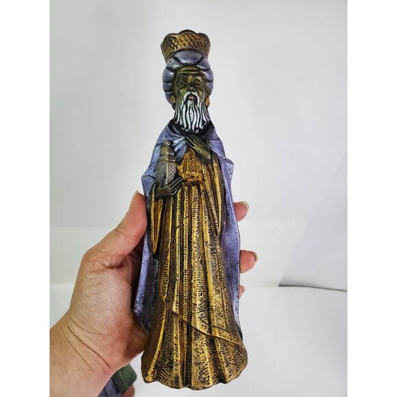 Nativity Three Wise Men Candle Stick Holder Composite Mid Century - Picture 11 of 13